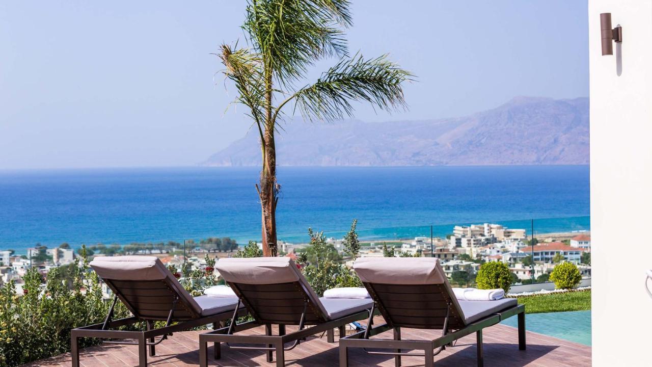 Villa Emilia I Luxury, Amazing Seaview, Next To The Town Kissamos Ngoại thất bức ảnh