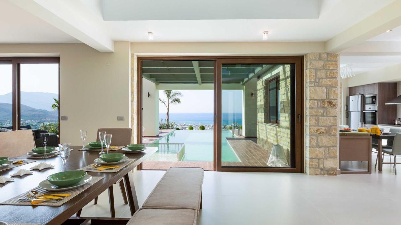 Villa Emilia I Luxury, Amazing Seaview, Next To The Town Kissamos Ngoại thất bức ảnh