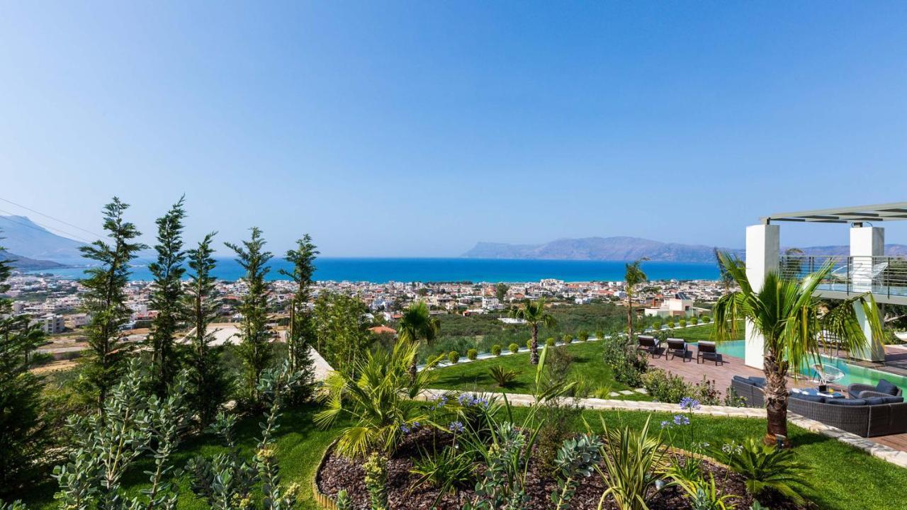 Villa Emilia I Luxury, Amazing Seaview, Next To The Town Kissamos Ngoại thất bức ảnh